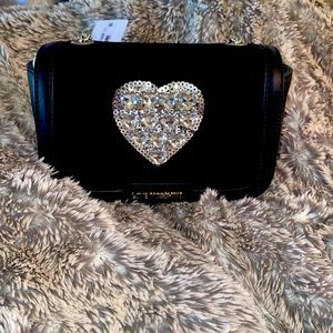 LOVE MOSCHINO black leather/velvet bag ❤️❤️❤️
